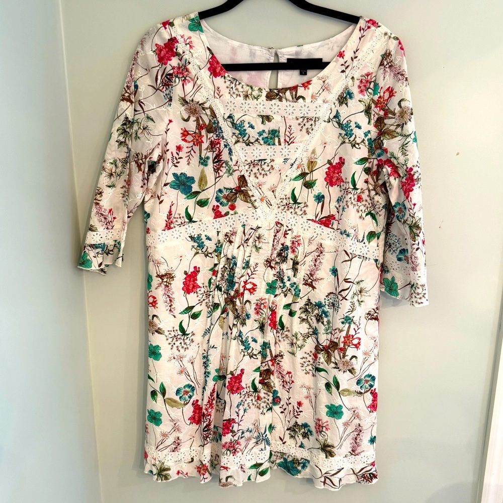 Sanctuary Ellie Botanica Boho Eyelet Dress Size Large